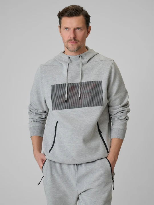 Zdjęcie produktu 4F Bluza dresowa regular z kapturem męska - szara L