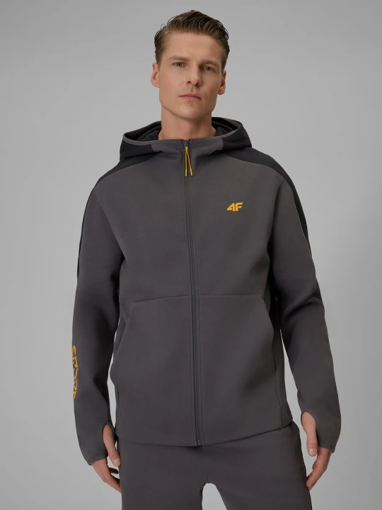 Zdjęcie produktu 4F Bluza dresowa regular z kapturem męska - szara M