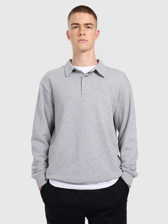 Zdjęcie produktu 4F Bluza dresowa regular z kołnierzykiem męska - szara M