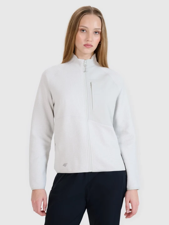 Zdjęcie produktu 4F Bluza dresowa rozpinana bez kaptura damska - szara M