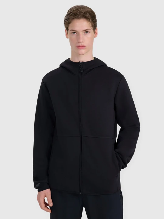 Zdjęcie produktu 4F Bluza dresowa rozpinana z kapturem męska - czarna XXL