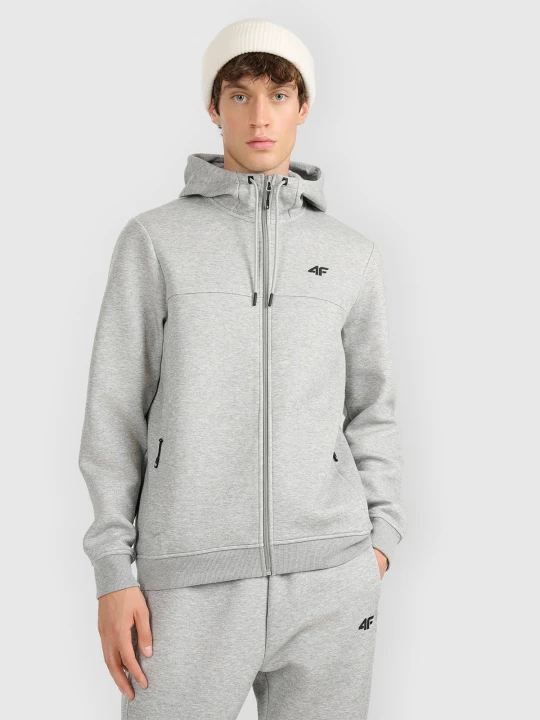 Zdjęcie produktu 4F Bluza dresowa rozpinana z kapturem męska - szara M