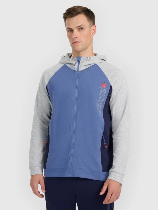 Zdjęcie produktu 4F Bluza dresowa rozpinana z kapturem męska - szara S