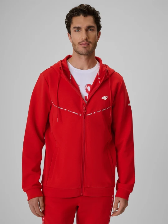 Zdjęcie produktu 4F Bluza kibica z kapturem męska - czerwona XL