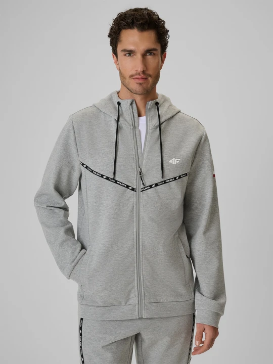 Zdjęcie produktu 4F Bluza kibica z kapturem męska - szara L