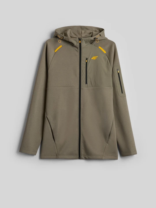 Zdjęcie produktu 4F Bluza regular z kapturem męska - khaki M zielony