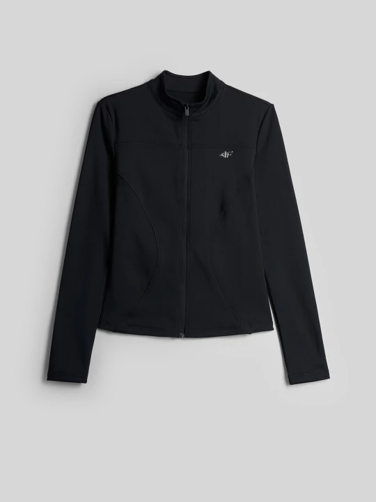 Zdjęcie produktu 4F Bluza slim bez kaptura damska - czarna XS