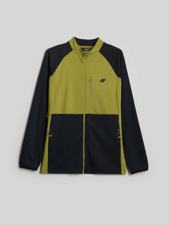 Zdjęcie produktu 4F Bluza trekkingowa regular bez kaptura męska - zielona M Czarny