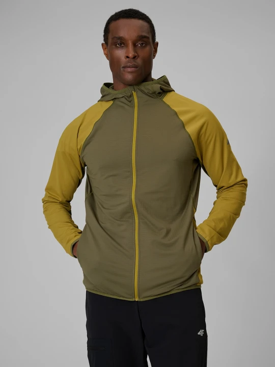 Zdjęcie produktu 4F Bluza trekkingowa regular z kapturem męska - khaki XL zielony