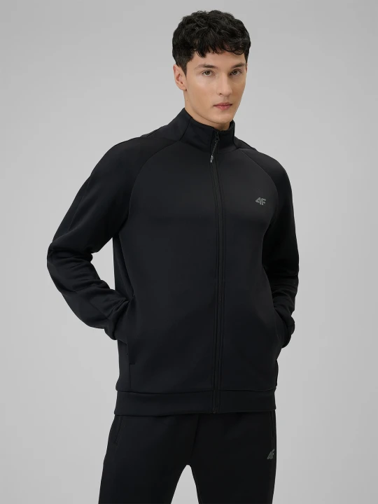 Zdjęcie produktu 4F Bluza treningowa regular bez kaptura męska - czarna XXL
