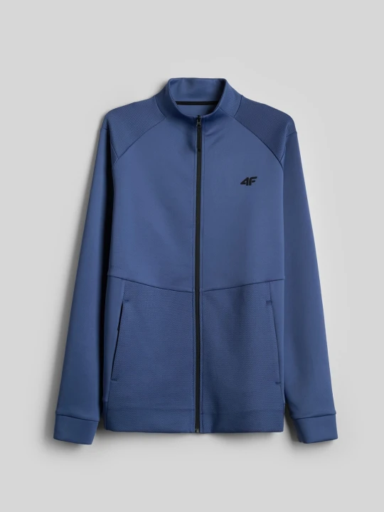 Zdjęcie produktu 4F Bluza treningowa regular bez kaptura męska - niebieska S