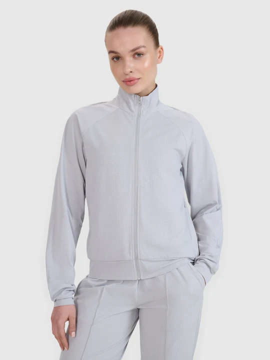 Zdjęcie produktu 4F Bluza treningowa regular szybkoschnąca damska - szara S