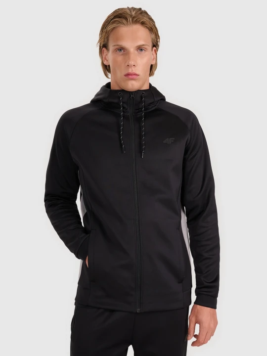 Zdjęcie produktu 4F Bluza treningowa regular szybkoschnąca męska - czarna 3XL