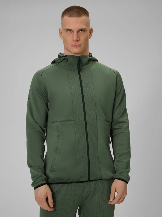 Zdjęcie produktu 4F Bluza treningowa regular szybkoschnąca męska - khaki M zielony