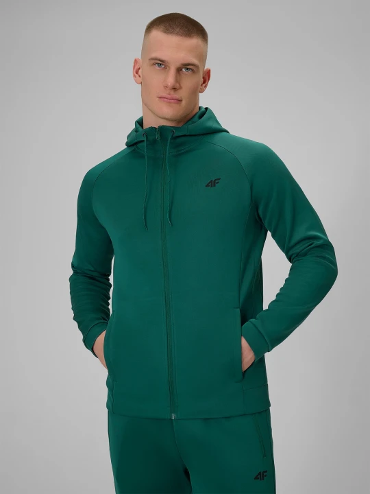 Zdjęcie produktu 4F Bluza treningowa regular szybkoschnąca męska - zielona XL