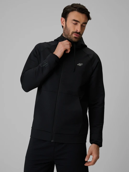 Zdjęcie produktu 4F Bluza treningowa regular z kapturem męska - czarna M