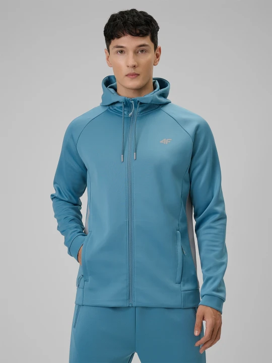 Zdjęcie produktu 4F Bluza treningowa regular z kapturem męska - niebieska 3XL