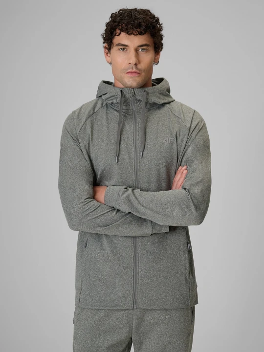 Zdjęcie produktu 4F Bluza treningowa regular z kapturem męska - szara S