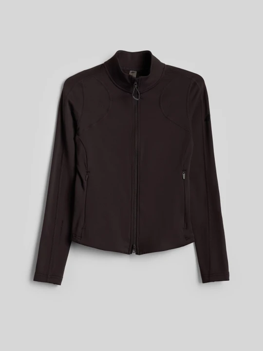Zdjęcie produktu 4F Bluza treningowa slim bez kaptura damska - brązowa XS