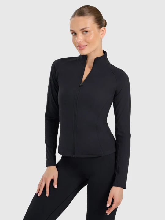 Zdjęcie produktu 4F Bluza treningowa slim szybkoschnąca damska - czarna XL