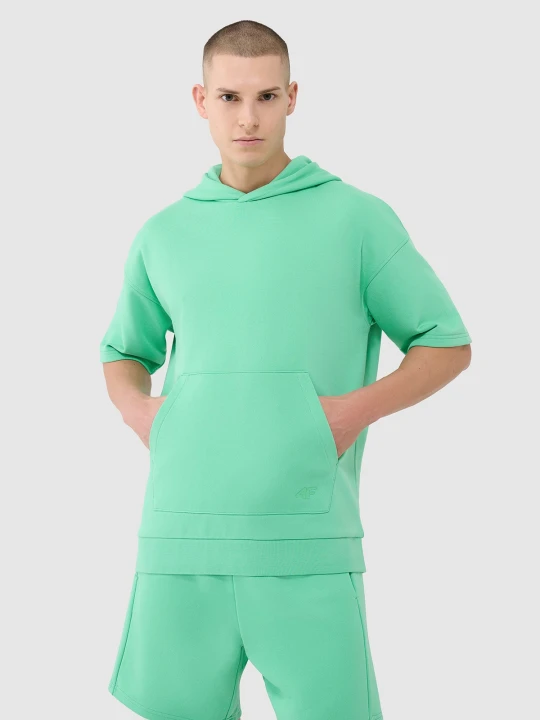 Zdjęcie produktu 4F Bluza z krótkim rękawem z kapturem męska - zielona M