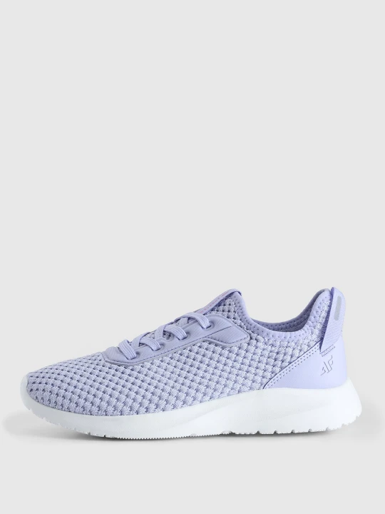 Zdjęcie produktu 4F Buty sportowe z przewiewną cholewką dziecięce - fioletowe 32