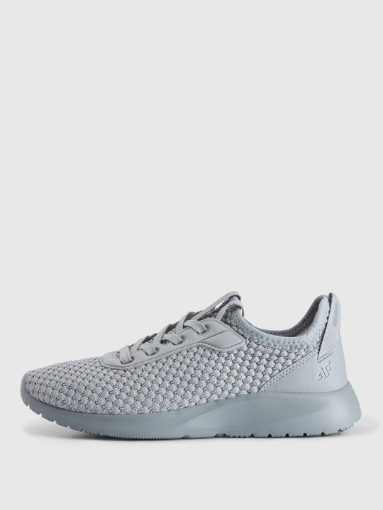 Zdjęcie produktu 4F Buty sportowe z przewiewną cholewką dziecięce - szare 39