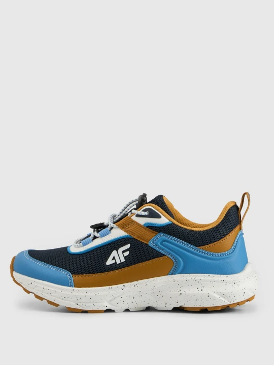 Zdjęcie produktu 4F Buty trekkingowe FLY TRACK z przewiewną cholewką chłopięce - granatowe 38
