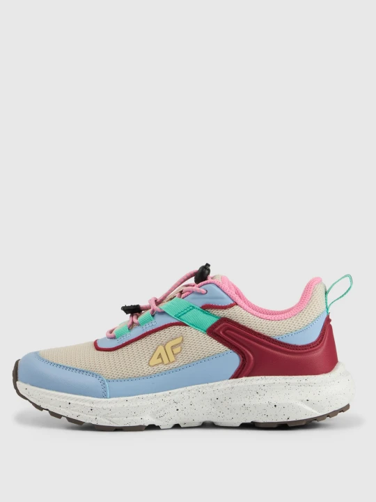 Zdjęcie produktu 4F Buty trekkingowe FLY TRACK z przewiewną cholewką dziewczęce - beżowe 34