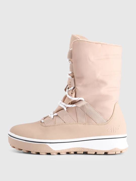 Zdjęcie produktu 4F Buty zimowe śniegowce INUA dziewczęce - beżowe 38 Brązowy