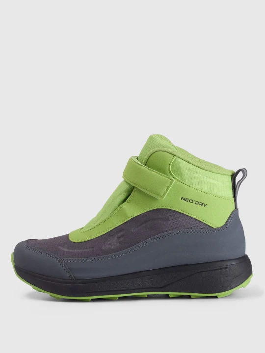 Zdjęcie produktu 4F Buty zimowe śniegowce z izolacją Primaloft chłopięce - oliwkowe / khaki 35 zielony
