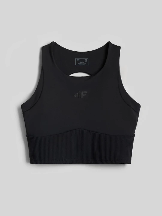 Zdjęcie produktu 4F Crop top do jogi szybkoschnący damski - czarny L