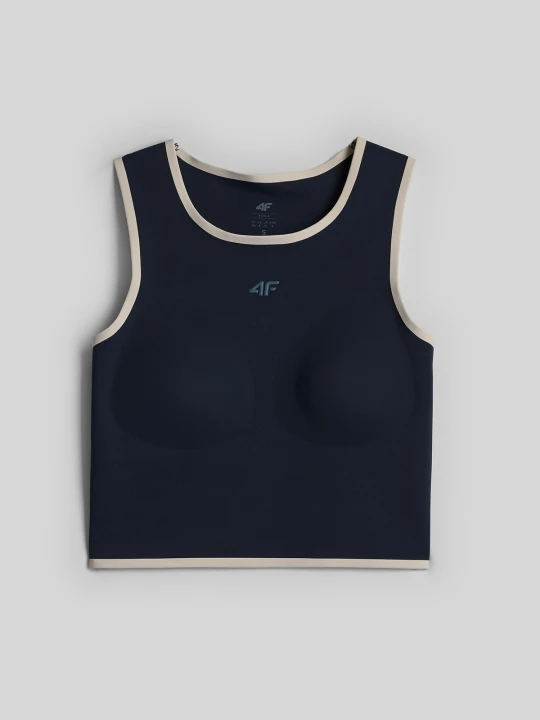 Zdjęcie produktu 4F Crop top do jogi szybkoschnący damski - granatowy XS