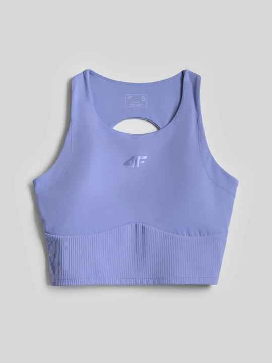Zdjęcie produktu 4F Crop top do jogi szybkoschnący damski - niebieski M
