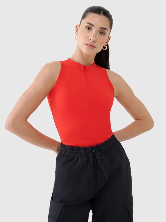 Zdjęcie produktu 4F Crop-top slim damski - czerwony XS
