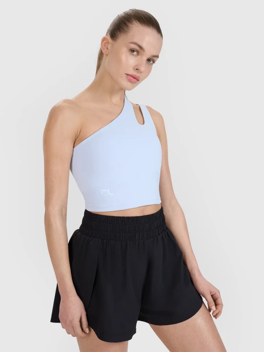 Zdjęcie produktu 4F Crop top treningowy na jedno ramię 4F x Anna Lewandowska - niebieski L