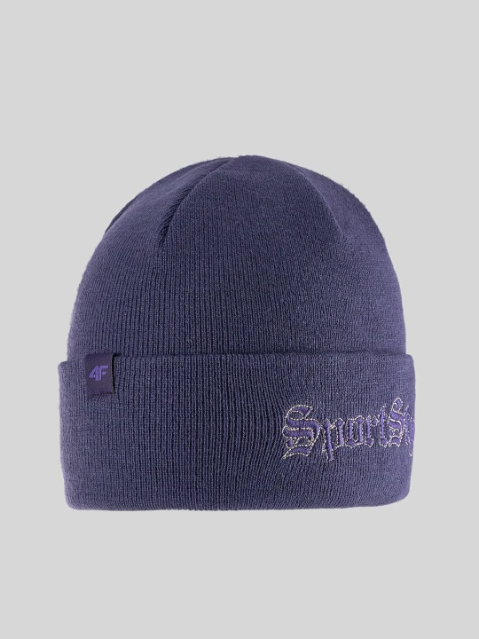 Zdjęcie produktu 4F Czapka beanie chłopięca - fioletowa Uniwersalny