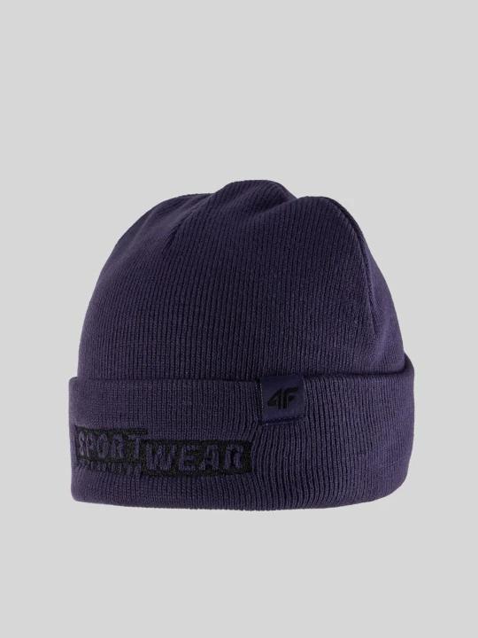 Zdjęcie produktu 4F Czapka beanie chłopięca - fioletowa Uniwersalny