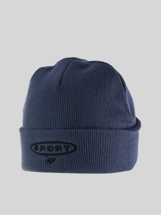 Zdjęcie produktu 4F Czapka beanie chłopięca - granatowa Uniwersalny Denim