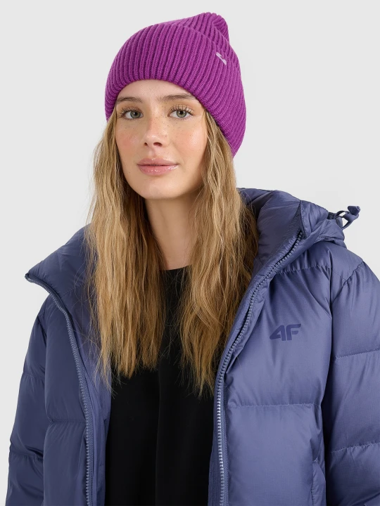 Zdjęcie produktu 4F Czapka beanie damska - fioletowa M