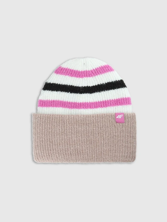 Zdjęcie produktu 4F Czapka beanie dziewczęca - beżowa Uniwersalny