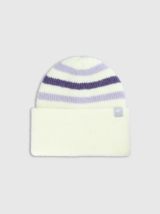 Zdjęcie produktu 4F Czapka beanie dziewczęca - biała Uniwersalny