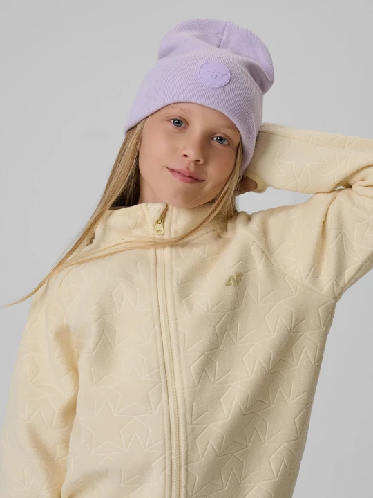 Zdjęcie produktu 4F Czapka beanie dziewczęca - fioletowa Uniwersalny