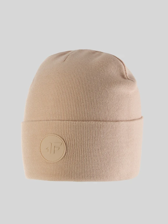 Zdjęcie produktu 4F Czapka beanie dziewczęca - kremowa Uniwersalny Kremowy