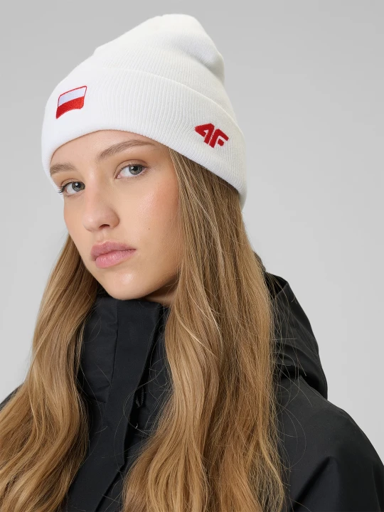 Zdjęcie produktu 4F Czapka beanie uniseks - biała Uniwersalny