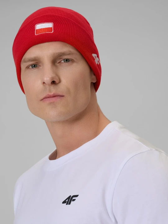 Zdjęcie produktu 4F Czapka beanie uniseks - czerwona Uniwersalny