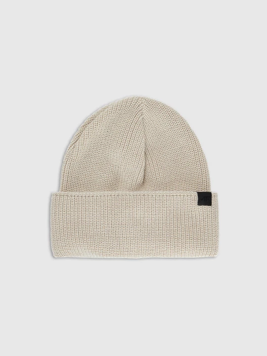 Zdjęcie produktu 4F Czapka beanie z wełną merino uniseks - beżowa Uniwersalny