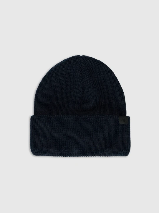 Zdjęcie produktu 4F Czapka beanie z wełną merino uniseks - granatowa Uniwersalny