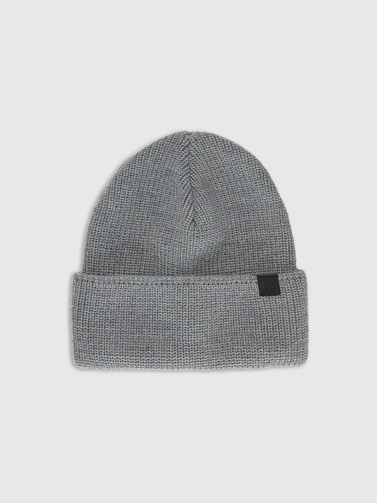 Zdjęcie produktu 4F Czapka beanie z wełną merino uniseks - szara Uniwersalny