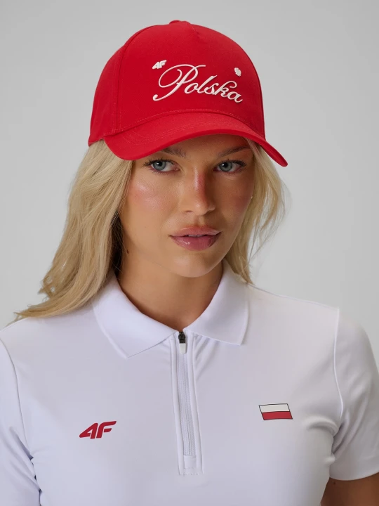 Zdjęcie produktu 4F Czapka kibica z daszkiem uniseks - czerwona S/M (58cm)